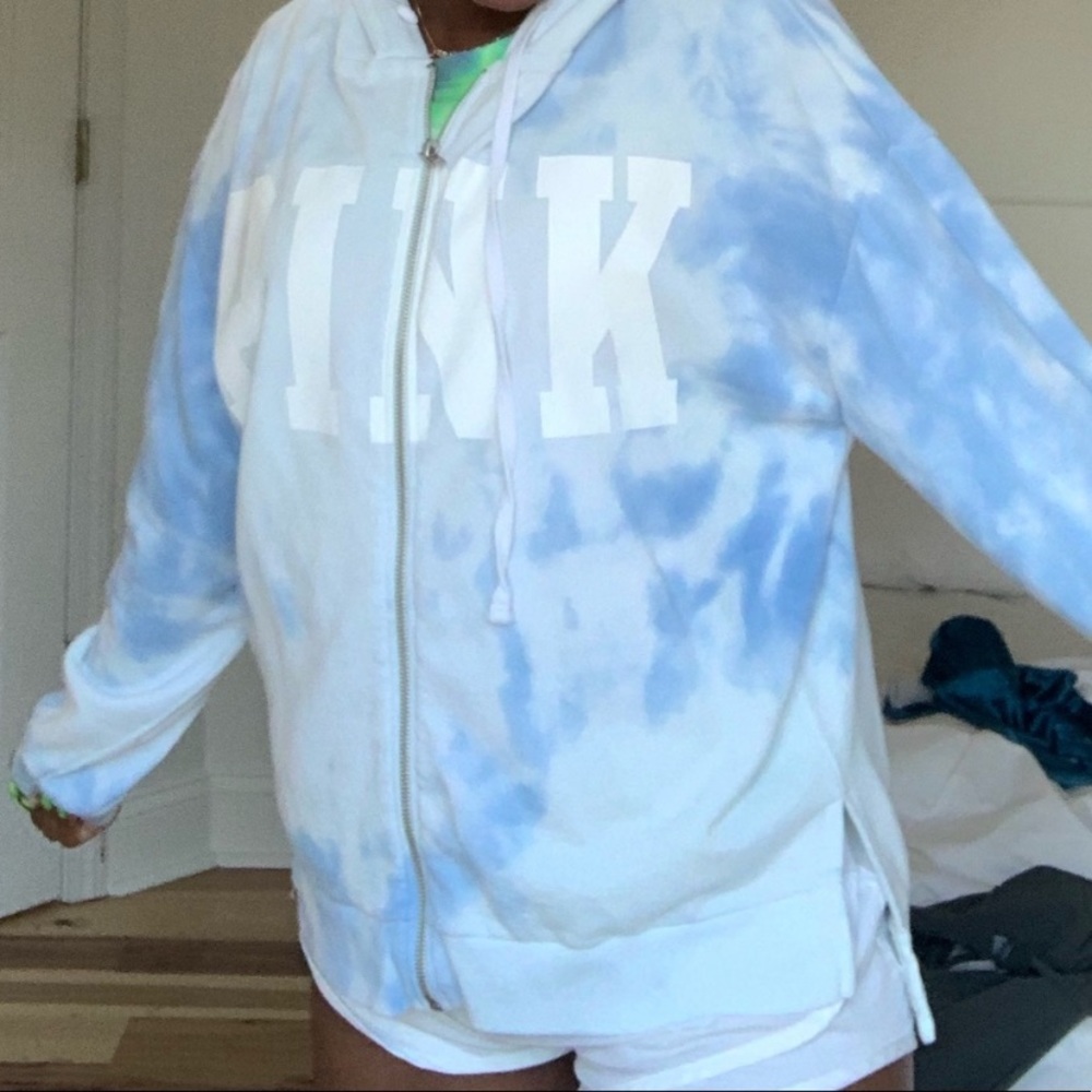 pink tie dye hoodie